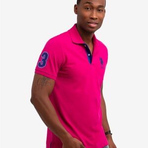 U.S. Polo Assn. Men Fuchsia Polo Shirt